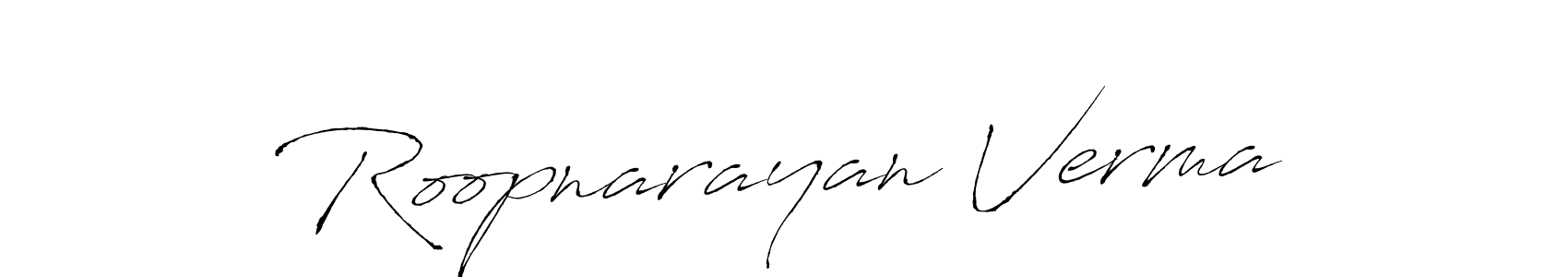 The best way (Antro_Vectra) to make a short signature is to pick only two or three words in your name. The name Roopnarayan Verma include a total of six letters. For converting this name. Roopnarayan Verma signature style 6 images and pictures png