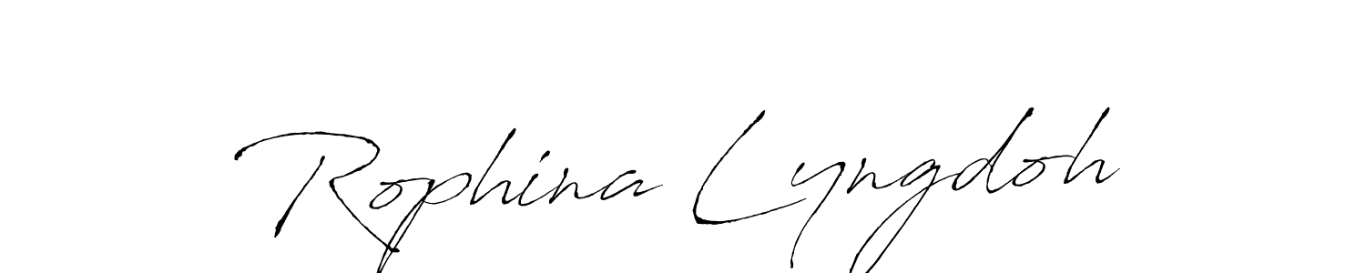 Create a beautiful signature design for name Rophina Lyngdoh. With this signature (Antro_Vectra) fonts, you can make a handwritten signature for free. Rophina Lyngdoh signature style 6 images and pictures png