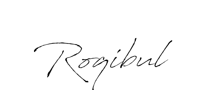 Use a signature maker to create a handwritten signature online. With this signature software, you can design (Antro_Vectra) your own signature for name Roqibul. Roqibul signature style 6 images and pictures png