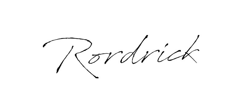 Use a signature maker to create a handwritten signature online. With this signature software, you can design (Antro_Vectra) your own signature for name Rordrick. Rordrick signature style 6 images and pictures png