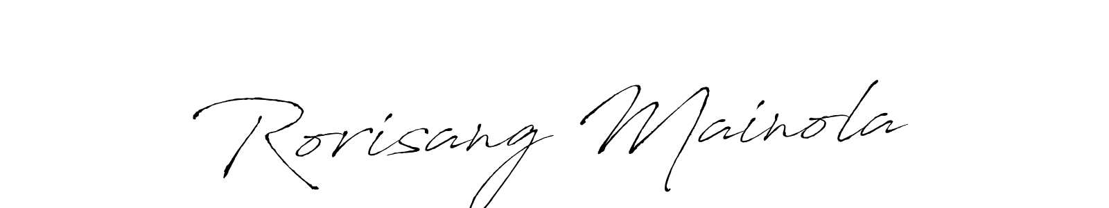 Also You can easily find your signature by using the search form. We will create Rorisang Mainola name handwritten signature images for you free of cost using Antro_Vectra sign style. Rorisang Mainola signature style 6 images and pictures png