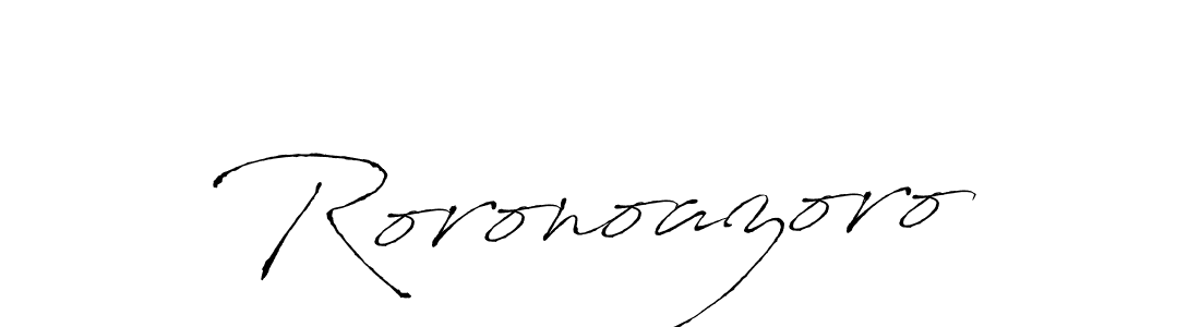 Antro_Vectra is a professional signature style that is perfect for those who want to add a touch of class to their signature. It is also a great choice for those who want to make their signature more unique. Get Roronoazoro name to fancy signature for free. Roronoazoro signature style 6 images and pictures png