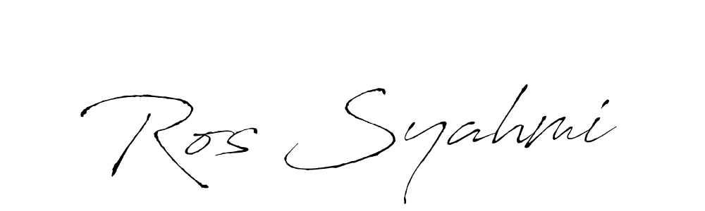 How to make Ros Syahmi signature? Antro_Vectra is a professional autograph style. Create handwritten signature for Ros Syahmi name. Ros Syahmi signature style 6 images and pictures png