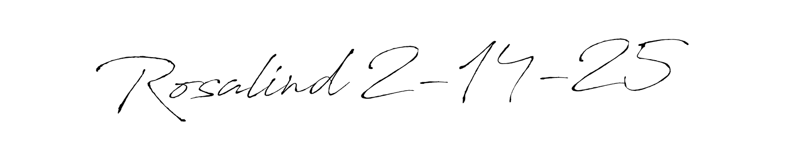 How to make Rosalind 2-14-25 name signature. Use Antro_Vectra style for creating short signs online. This is the latest handwritten sign. Rosalind 2-14-25 signature style 6 images and pictures png