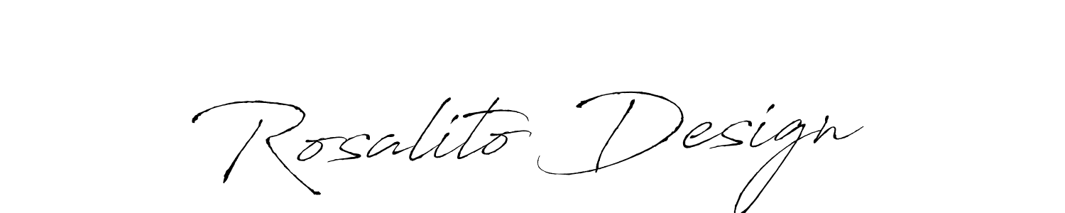 Antro_Vectra is a professional signature style that is perfect for those who want to add a touch of class to their signature. It is also a great choice for those who want to make their signature more unique. Get Rosalito Design name to fancy signature for free. Rosalito Design signature style 6 images and pictures png