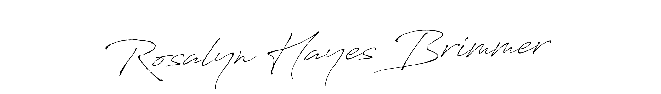 How to make Rosalyn Hayes Brimmer name signature. Use Antro_Vectra style for creating short signs online. This is the latest handwritten sign. Rosalyn Hayes Brimmer signature style 6 images and pictures png