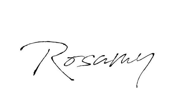 Also You can easily find your signature by using the search form. We will create Rosamy name handwritten signature images for you free of cost using Antro_Vectra sign style. Rosamy signature style 6 images and pictures png