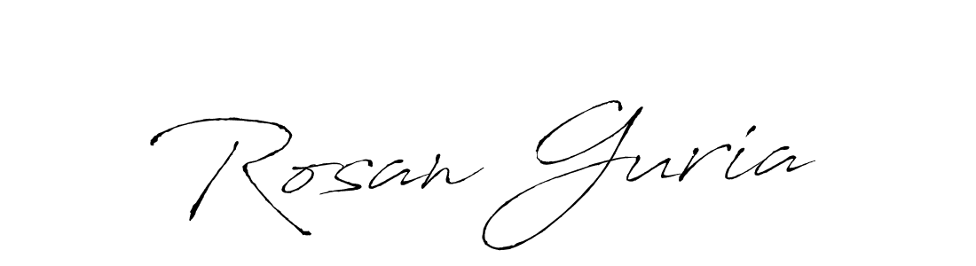 The best way (Antro_Vectra) to make a short signature is to pick only two or three words in your name. The name Rosan Guria include a total of six letters. For converting this name. Rosan Guria signature style 6 images and pictures png