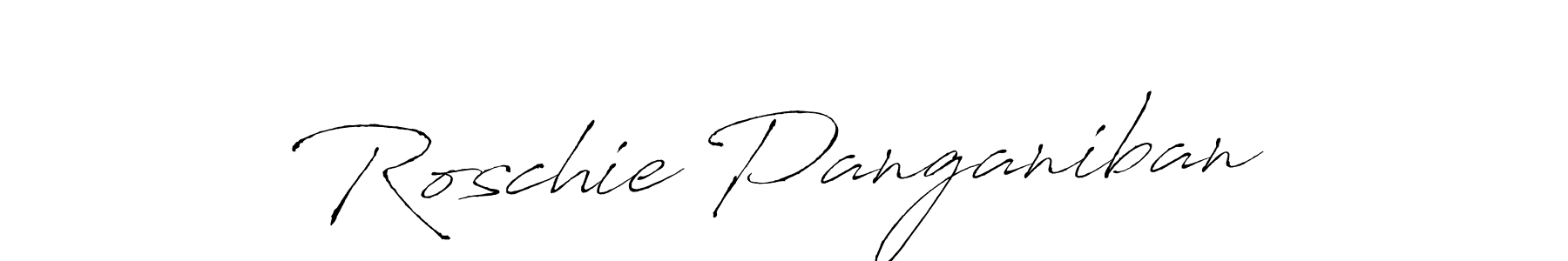 Create a beautiful signature design for name Roschie Panganiban. With this signature (Antro_Vectra) fonts, you can make a handwritten signature for free. Roschie Panganiban signature style 6 images and pictures png