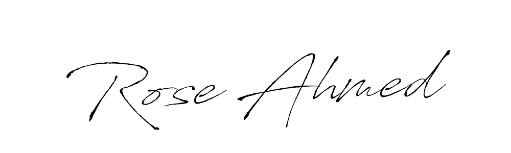 Design your own signature with our free online signature maker. With this signature software, you can create a handwritten (Antro_Vectra) signature for name Rose Ahmed. Rose Ahmed signature style 6 images and pictures png
