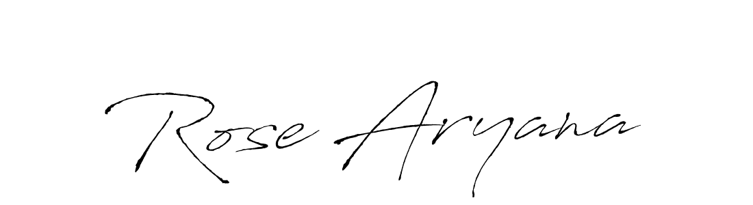 Rose Aryana stylish signature style. Best Handwritten Sign (Antro_Vectra) for my name. Handwritten Signature Collection Ideas for my name Rose Aryana. Rose Aryana signature style 6 images and pictures png