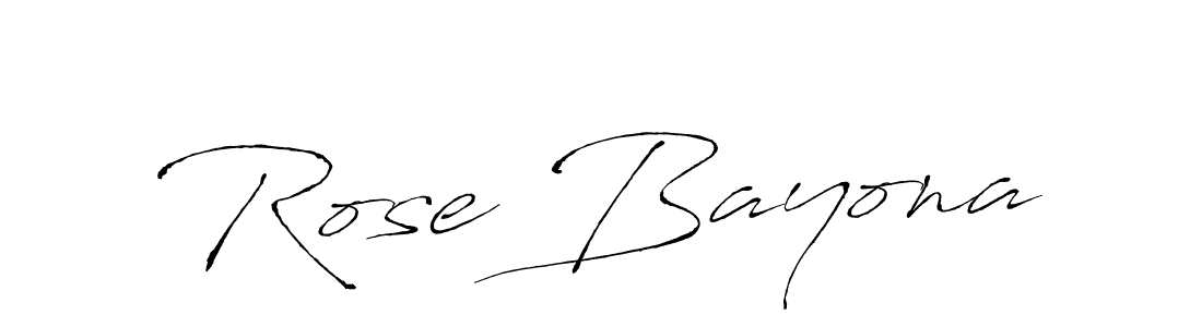 Rose Bayona stylish signature style. Best Handwritten Sign (Antro_Vectra) for my name. Handwritten Signature Collection Ideas for my name Rose Bayona. Rose Bayona signature style 6 images and pictures png