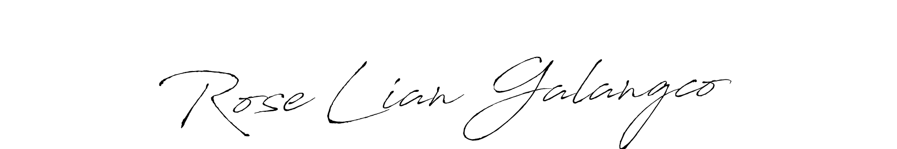 Antro_Vectra is a professional signature style that is perfect for those who want to add a touch of class to their signature. It is also a great choice for those who want to make their signature more unique. Get Rose Lian Galangco name to fancy signature for free. Rose Lian Galangco signature style 6 images and pictures png