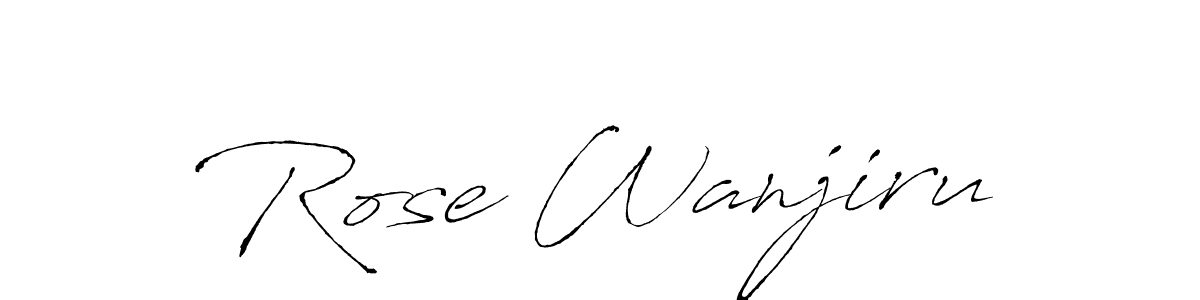 Use a signature maker to create a handwritten signature online. With this signature software, you can design (Antro_Vectra) your own signature for name Rose Wanjiru. Rose Wanjiru signature style 6 images and pictures png