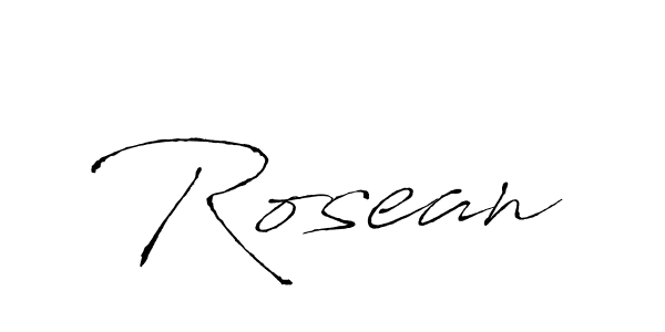 Create a beautiful signature design for name Rosean. With this signature (Antro_Vectra) fonts, you can make a handwritten signature for free. Rosean signature style 6 images and pictures png