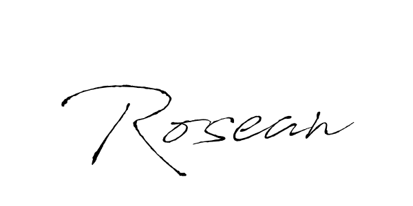 Create a beautiful signature design for name Rosean. With this signature (Antro_Vectra) fonts, you can make a handwritten signature for free. Rosean signature style 6 images and pictures png