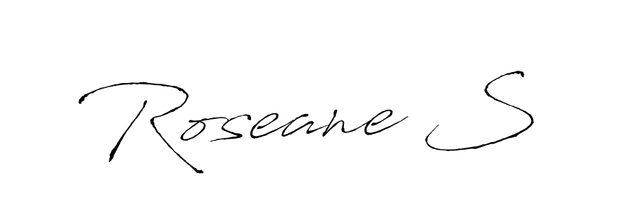 Design your own signature with our free online signature maker. With this signature software, you can create a handwritten (Antro_Vectra) signature for name Roseane S. Roseane S signature style 6 images and pictures png
