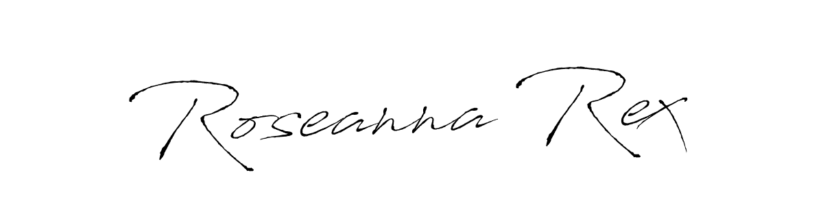 Make a beautiful signature design for name Roseanna Rex. With this signature (Antro_Vectra) style, you can create a handwritten signature for free. Roseanna Rex signature style 6 images and pictures png