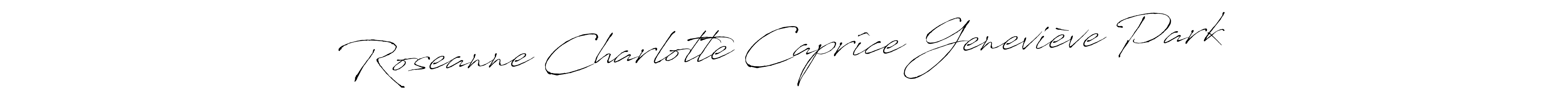 The best way (Antro_Vectra) to make a short signature is to pick only two or three words in your name. The name Roseanne Charlotte Caprîce Geneviève Park include a total of six letters. For converting this name. Roseanne Charlotte Caprîce Geneviève Park signature style 6 images and pictures png