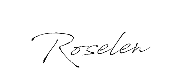 if you are searching for the best signature style for your name Roselen. so please give up your signature search. here we have designed multiple signature styles  using Antro_Vectra. Roselen signature style 6 images and pictures png