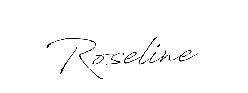 Design your own signature with our free online signature maker. With this signature software, you can create a handwritten (Antro_Vectra) signature for name Roseline. Roseline signature style 6 images and pictures png