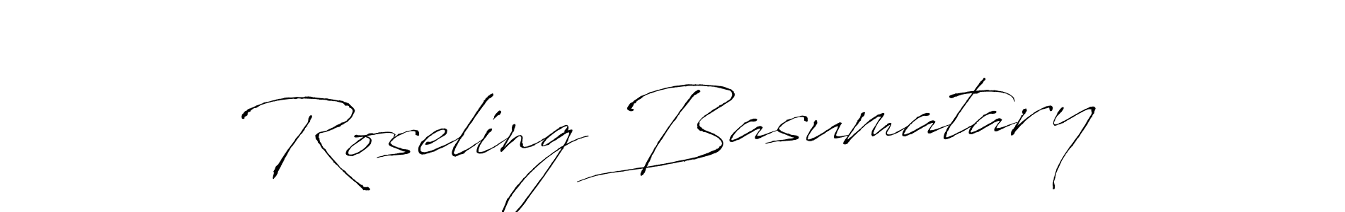 Design your own signature with our free online signature maker. With this signature software, you can create a handwritten (Antro_Vectra) signature for name Roseling Basumatary. Roseling Basumatary signature style 6 images and pictures png