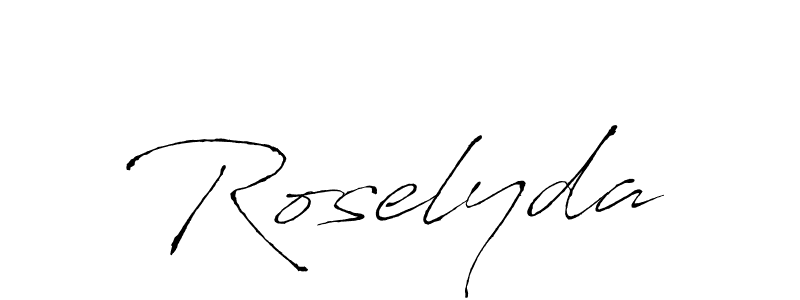 How to make Roselyda signature? Antro_Vectra is a professional autograph style. Create handwritten signature for Roselyda name. Roselyda signature style 6 images and pictures png