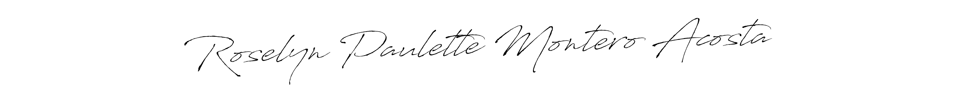 Antro_Vectra is a professional signature style that is perfect for those who want to add a touch of class to their signature. It is also a great choice for those who want to make their signature more unique. Get Roselyn Paulette Montero Acosta name to fancy signature for free. Roselyn Paulette Montero Acosta signature style 6 images and pictures png