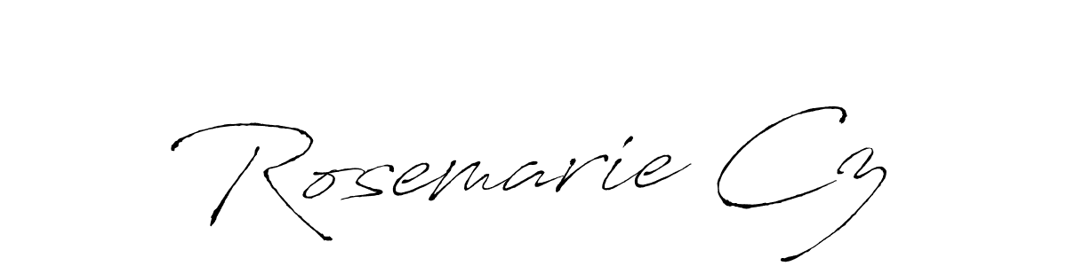You should practise on your own different ways (Antro_Vectra) to write your name (Rosemarie Cz) in signature. don't let someone else do it for you. Rosemarie Cz signature style 6 images and pictures png