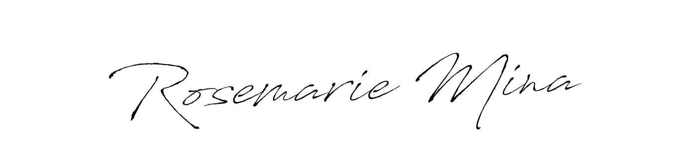 Use a signature maker to create a handwritten signature online. With this signature software, you can design (Antro_Vectra) your own signature for name Rosemarie Mina. Rosemarie Mina signature style 6 images and pictures png