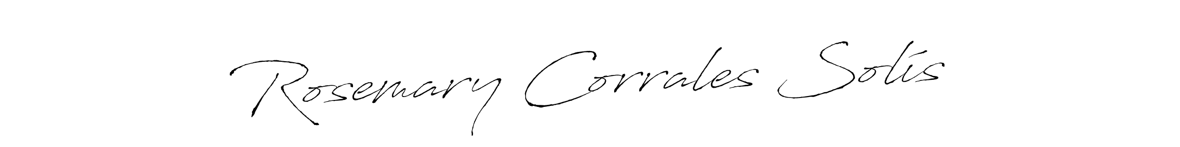 Antro_Vectra is a professional signature style that is perfect for those who want to add a touch of class to their signature. It is also a great choice for those who want to make their signature more unique. Get Rosemary Corrales Solís name to fancy signature for free. Rosemary Corrales Solís signature style 6 images and pictures png