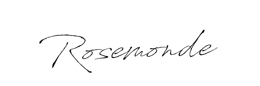 Make a beautiful signature design for name Rosemonde. With this signature (Antro_Vectra) style, you can create a handwritten signature for free. Rosemonde signature style 6 images and pictures png