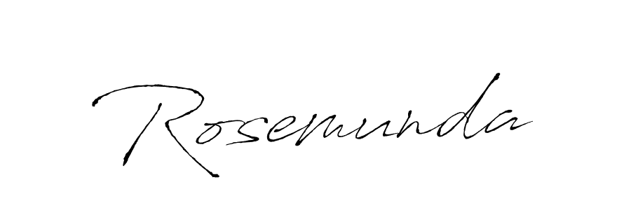 Create a beautiful signature design for name Rosemunda. With this signature (Antro_Vectra) fonts, you can make a handwritten signature for free. Rosemunda signature style 6 images and pictures png