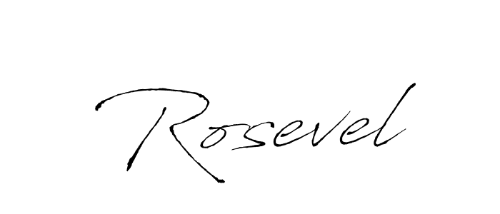 How to make Rosevel signature? Antro_Vectra is a professional autograph style. Create handwritten signature for Rosevel name. Rosevel signature style 6 images and pictures png