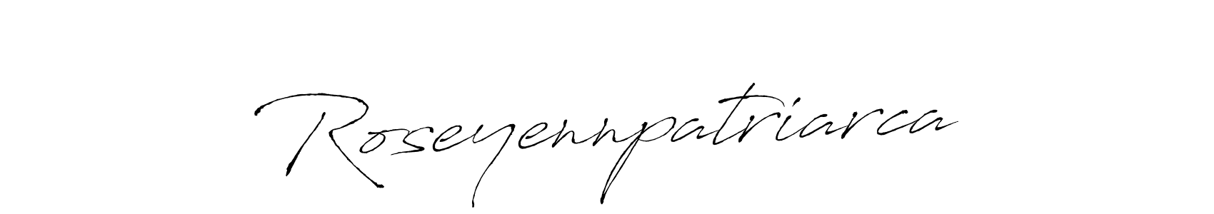How to make Roseyennpatriarca name signature. Use Antro_Vectra style for creating short signs online. This is the latest handwritten sign. Roseyennpatriarca signature style 6 images and pictures png