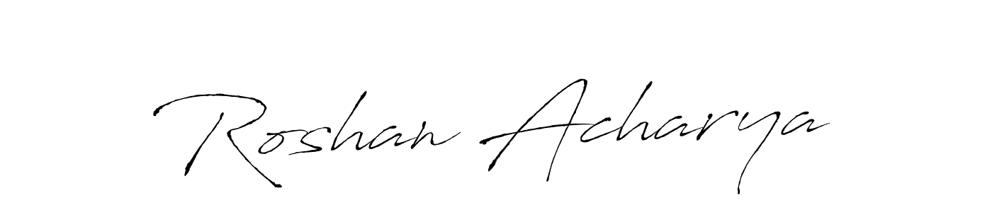Create a beautiful signature design for name Roshan Acharya. With this signature (Antro_Vectra) fonts, you can make a handwritten signature for free. Roshan Acharya signature style 6 images and pictures png