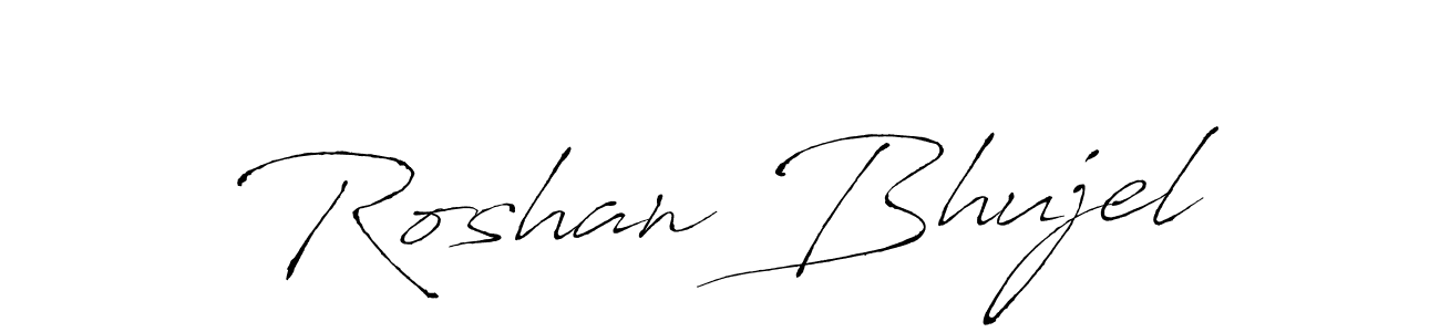 Create a beautiful signature design for name Roshan Bhujel. With this signature (Antro_Vectra) fonts, you can make a handwritten signature for free. Roshan Bhujel signature style 6 images and pictures png