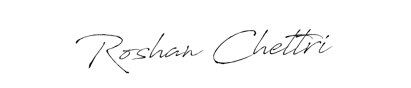 Design your own signature with our free online signature maker. With this signature software, you can create a handwritten (Antro_Vectra) signature for name Roshan Chettri. Roshan Chettri signature style 6 images and pictures png