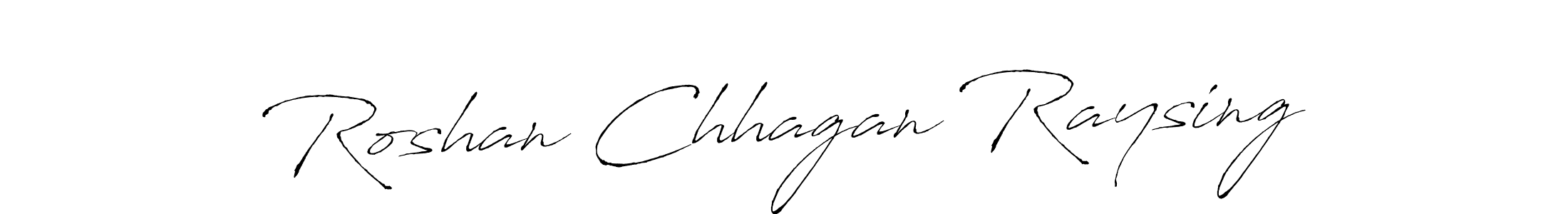 Also we have Roshan Chhagan Raysing name is the best signature style. Create professional handwritten signature collection using Antro_Vectra autograph style. Roshan Chhagan Raysing signature style 6 images and pictures png