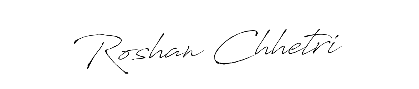 Design your own signature with our free online signature maker. With this signature software, you can create a handwritten (Antro_Vectra) signature for name Roshan Chhetri. Roshan Chhetri signature style 6 images and pictures png