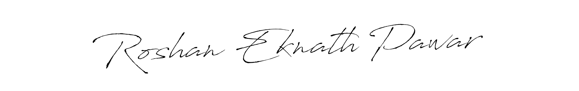 Roshan Eknath Pawar stylish signature style. Best Handwritten Sign (Antro_Vectra) for my name. Handwritten Signature Collection Ideas for my name Roshan Eknath Pawar. Roshan Eknath Pawar signature style 6 images and pictures png