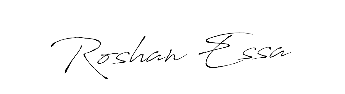The best way (Antro_Vectra) to make a short signature is to pick only two or three words in your name. The name Roshan Essa include a total of six letters. For converting this name. Roshan Essa signature style 6 images and pictures png