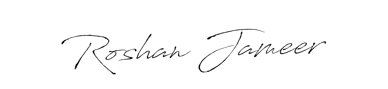 How to make Roshan Jameer signature? Antro_Vectra is a professional autograph style. Create handwritten signature for Roshan Jameer name. Roshan Jameer signature style 6 images and pictures png