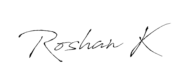 How to Draw Roshan K signature style? Antro_Vectra is a latest design signature styles for name Roshan K. Roshan K signature style 6 images and pictures png