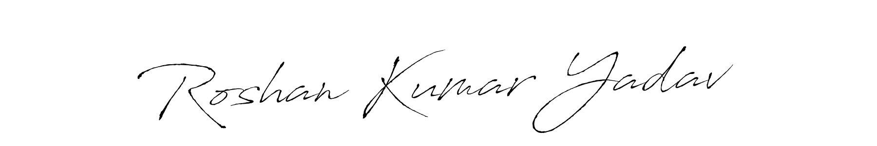 The best way (Antro_Vectra) to make a short signature is to pick only two or three words in your name. The name Roshan Kumar Yadav include a total of six letters. For converting this name. Roshan Kumar Yadav signature style 6 images and pictures png