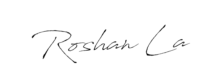 if you are searching for the best signature style for your name Roshan La. so please give up your signature search. here we have designed multiple signature styles  using Antro_Vectra. Roshan La signature style 6 images and pictures png