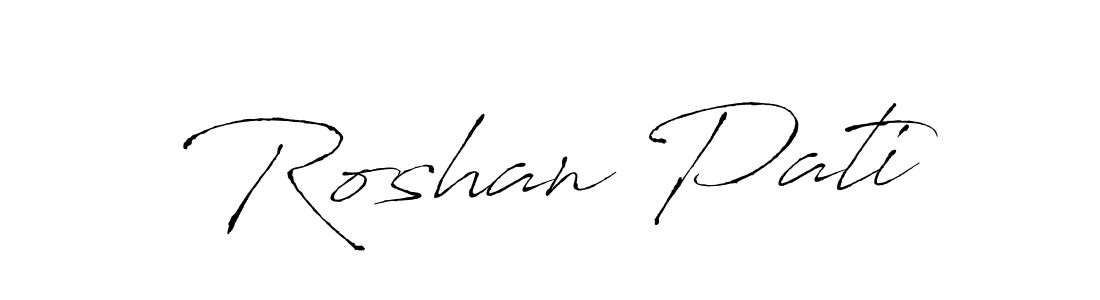 Make a beautiful signature design for name Roshan Pati. With this signature (Antro_Vectra) style, you can create a handwritten signature for free. Roshan Pati signature style 6 images and pictures png