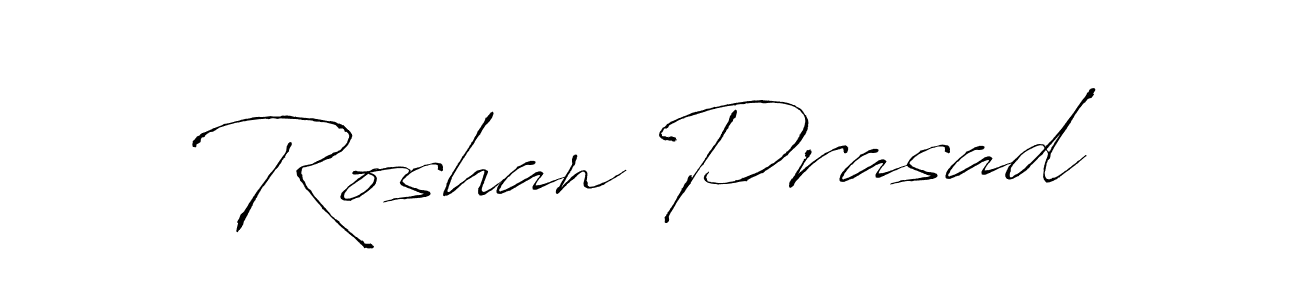 Roshan Prasad stylish signature style. Best Handwritten Sign (Antro_Vectra) for my name. Handwritten Signature Collection Ideas for my name Roshan Prasad. Roshan Prasad signature style 6 images and pictures png