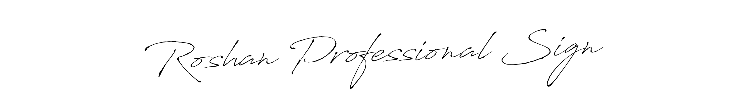 Use a signature maker to create a handwritten signature online. With this signature software, you can design (Antro_Vectra) your own signature for name Roshan Professional Sign. Roshan Professional Sign signature style 6 images and pictures png