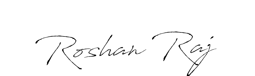 Make a beautiful signature design for name Roshan Raj. With this signature (Antro_Vectra) style, you can create a handwritten signature for free. Roshan Raj signature style 6 images and pictures png